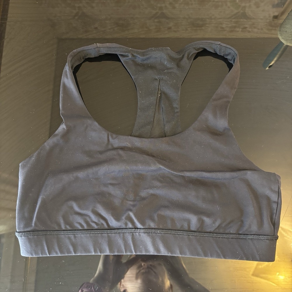 Lululemon Invigorate Sports Bra Black Size 8 Racerback Running HIIT Gym